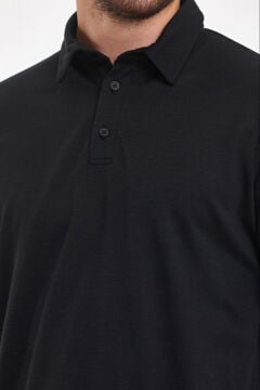 Woolona %100 Merinos Yünü Erkek Polo Üst Siyah