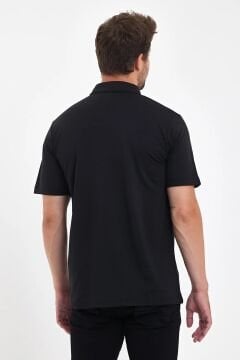 Woolona %100 Merinos Yünü Erkek Polo Üst Siyah