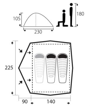 Trimm Compact 2 Kişilik 4 Mevsim Çadır