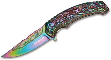 Böker Magnum Rainbow Flaming Skull Çakı