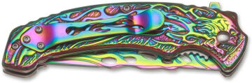 Böker Magnum Rainbow Flaming Skull Çakı