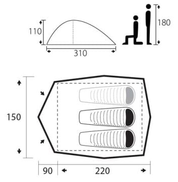 Trimm Alfa 2 Kişilik 4 Mevsim Çadır