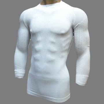 ThermoExtreme Pro Perfomans Uzun Kollu Beyaz Bisiklet Yaka Termal İçlik