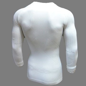 ThermoExtreme Pro Perfomans Uzun Kollu Beyaz Bisiklet Yaka Termal İçlik