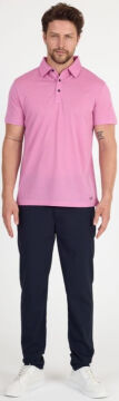 Woolona %100 Merinos Yünü Erkek Polo Üst Pembe