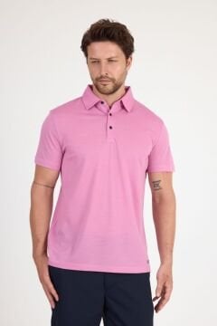 Woolona %100 Merinos Yünü Erkek Polo Üst Pembe