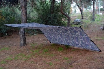 Bushlove Bushcraft Tarp Tente 3m*3m Kamuflaj Camo Gölgelik