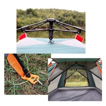 Fischer Tenteli 4 Kişilik Otomatik Kamp Çadırı 215*215*145 cm MZ