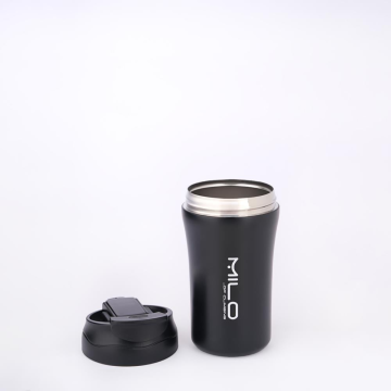 Milo Coven 380 ML Pipetli Çelik Termos Siyah
