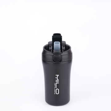 Milo Coven 380 ML Pipetli Çelik Termos Siyah
