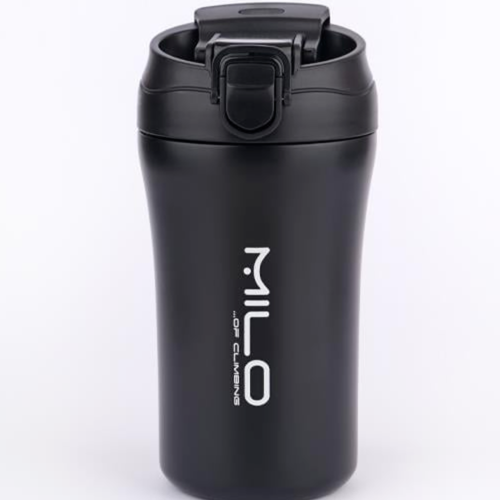 Milo Coven 380 ML Pipetli Çelik Termos Siyah