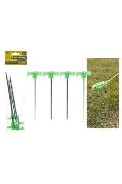 Summit Glow in the Dark Rock Pegs 18cm Sert Zeminler İçin Çadır Kazığı 4'lü Paket Alu
