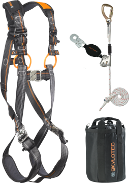 Skylotec Roofer Kit Comfort M XXL Antrasit Turuncu Siyah Çatı Çalışmaları Düşüş Koruma Seti