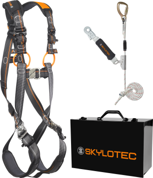 Skylotec Roofer Kit Comfort Antrasit Turuncu Siyah Çelik Kutulu Çatı Çalışmaları Düşüş Koruma Seti