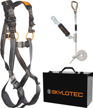 Skylotec Roofer Kit Comfort Antrasit Turuncu Siyah Çelik Kutulu Çatı Çalışmaları Düşüş Koruma Seti