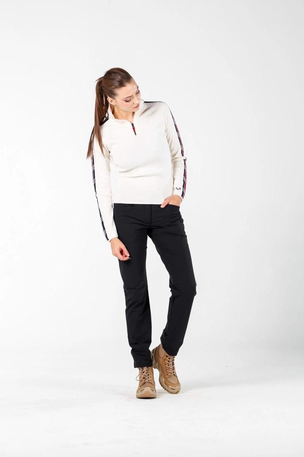 Woolona Asya Krem 100% Yün 4/1 Fermuarlı Kazak