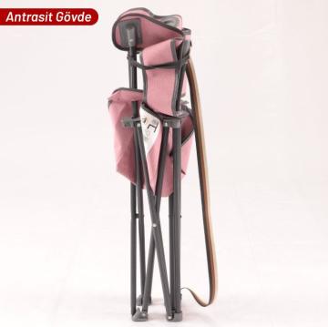 Bushcraft Canvas Extra Strong Askılı Kamp Koltuğu Sandalyesi Pembe
