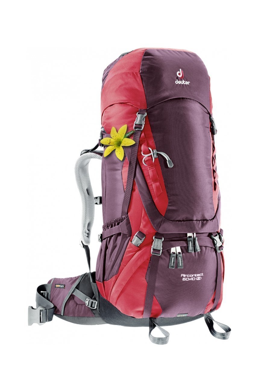 DEUTER   Aircontact 60 + 10 SL Sırt Çantası Aubergine-Cranberry