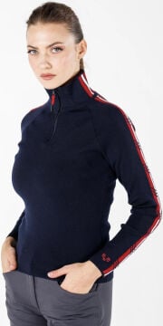 Woolona Asya 100% Yün 4/1 Fermuarlı Lacivert Kazak