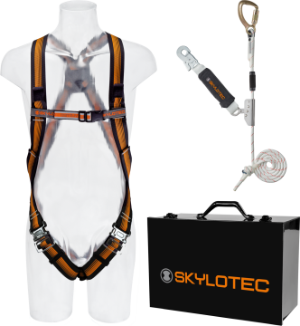 Skylotec Roofer Kit Pro Turuncu Siyah Çelik Kutulu Çatı Çalışmaları Düşüş Koruma Seti