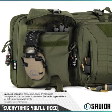 SAVIOR URBAN WARFARE Çift Kapasiteli Tüfek Çantası 36'' (K.Yeşil)