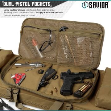 SAVIOR URBAN WARFARE Çift Kapasiteli Tüfek Çantası 42'' (Toprak)