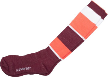 Everest U Winter Sock Extreme Termal Çorap Uzun Konçlu Bordo-Turuncu
