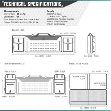 SAVIOR URBAN WARFARE Çift Kapasiteli Tüfek Çantası 46'' (K.Yeşil)