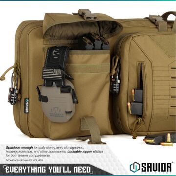 SAVIOR URBAN WARFARE Çift Kapasiteli Tüfek Çantası 51'' (Toprak)