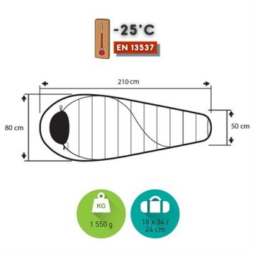 Trimm Balance -25'C Ultralight Uyku Tulumu - 185R, Yeşil