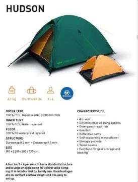 Trimm Hudson 3 Kişilik Çadır