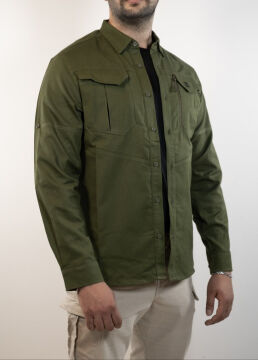 Bushlove Four Season Tactical Taktik Gömlek Green Yeşil Large