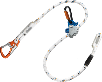 Skylotec Ergogrip SK16 Attack PassO Twist Mavi Turuncu Siyah Beyaz Konumlandırma Halatı EN 358