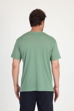 Woolona %100 Merinos Yünü Erkek T-Shirt Yeşil