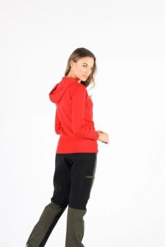 Woolona Sonatra Kırmızı Kapşonlu Uzun Kol