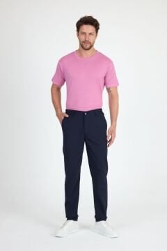 Woolona %100 Merinos Yünü Erkek T-Shirt Pembe