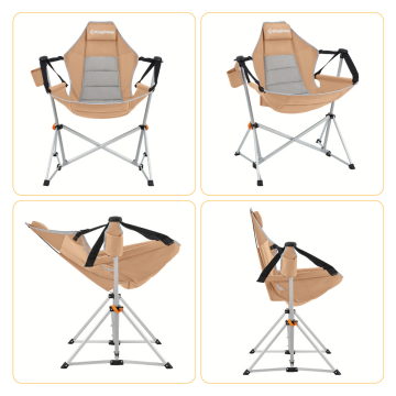 KingCamp Orchid Salıncaklı Katlanır Kamp Sandalyesi Khaki/Grey