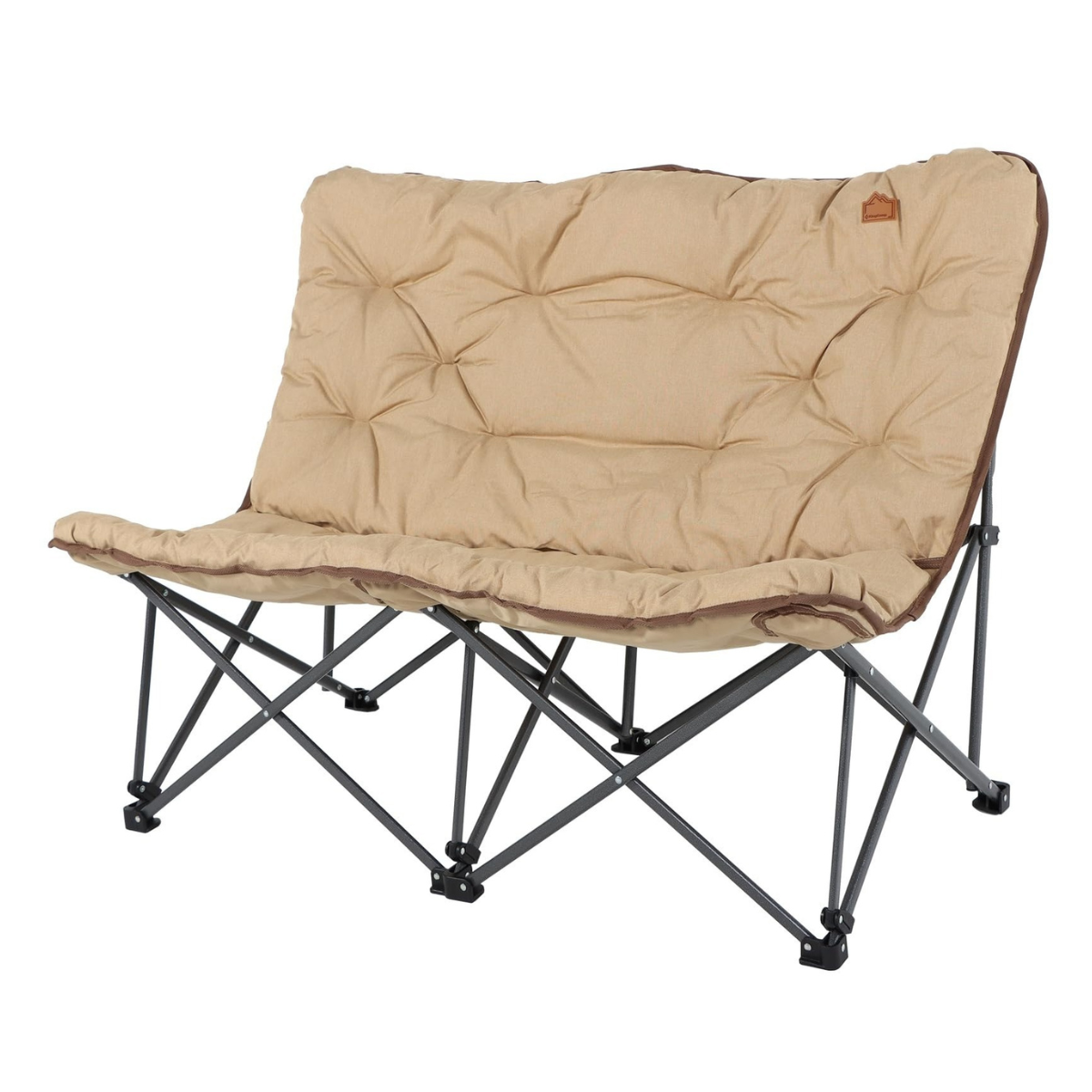 KingCamp Lemon Lux Double Ultra Konforlu Çift Kişilik Kamp Sandalyesi Khaki