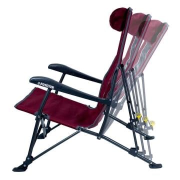 Gci Outdoor Low-Ride Recliner 3 Kademeli Katlanır Kamp Sandalyesi BORDO MZ