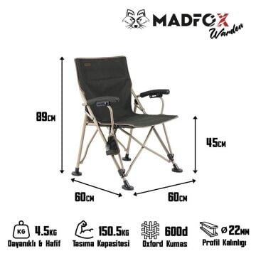 Madfox Warden Katlanır Kamp Sandalyesi