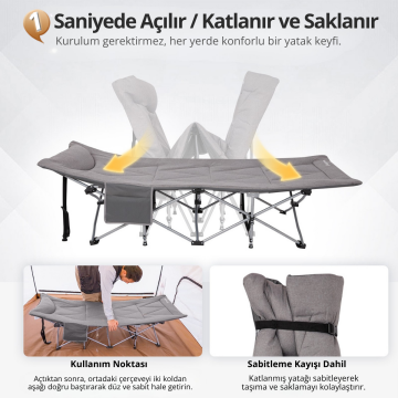 KingCamp OAK C10 PLUS | Ultra Konforlu Dolgulu Portatif Kampet