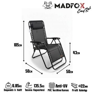 Madfox EasyRest Katlanır Şezlong Sandalye