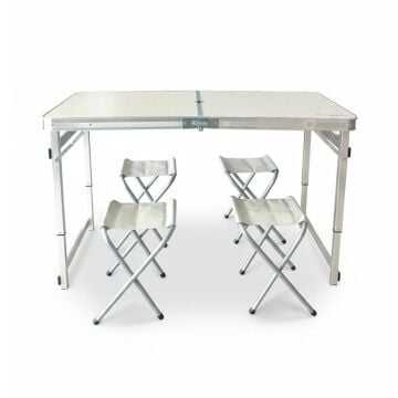 Madfox CampSet ShadePort Tabureli Katlanır Masası Seti