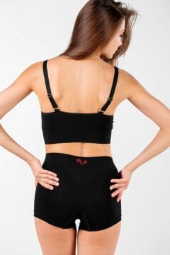 Woolona Sky Dikişsiz Yün Sütyen Kadın Siyah