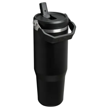 Stanley The IceFlow Flip Straw Pipetli Termos Bardak 0,89 LT Siyah