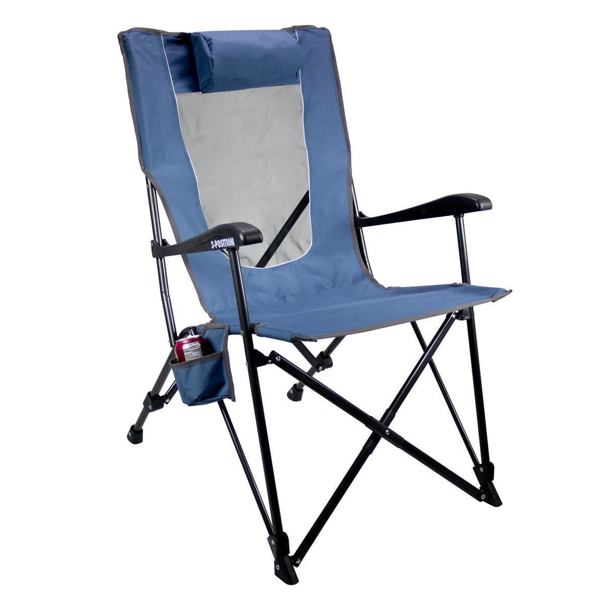 Gci Outdoor Recliner 3 Kademeli Katlanır Kamp Sandalyesi Mavi