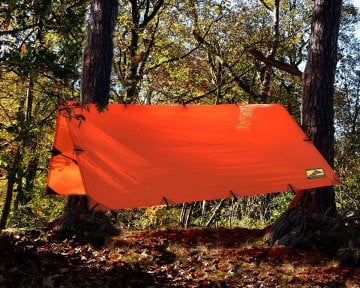 Bushlove Bushcraft Tarp Tente 3m*3m Neon Turuncu Araç Yan Tente Gölgelik
