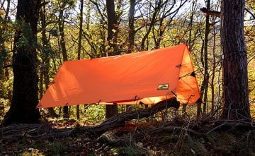 Bushlove Bushcraft Tarp Tente 3m*3m Neon Turuncu Araç Yan Tente Gölgelik