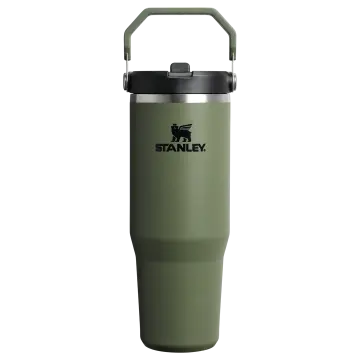 Stanley The IceFlow Flip Straw Pipetli Termos Bardak 0,89 LT Haki