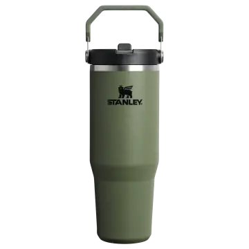 Stanley The IceFlow Flip Straw Pipetli Termos Bardak 0,89 LT Haki